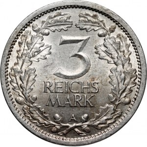 Germany, Weimar Republic, 3 Mark 1931 A, Berlin