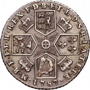 Velká Británie, George III, šilink 1787, Londýn