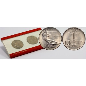PRL, Pewex, zestaw monet 10 złotych 1965, w oryginalnym opakowaniu