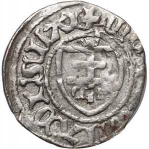 Władysław Jagiełło 1386-1434, trzeciak, Kraków, sygnatura mp