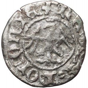 Władysław Jagiełło 1386-1434, trzeciak, Kraków, sygnatura mp