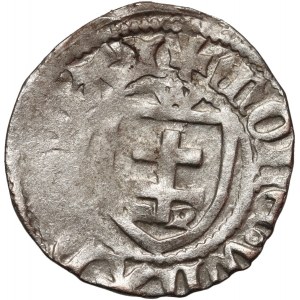 Władysław Jagiełło 1386-1434, trzeciak, Kraków, sygnatura mp