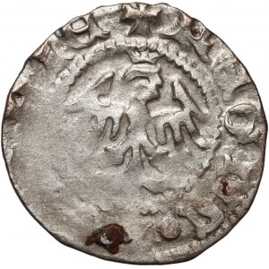 Władysław Jagiełło 1386-1434, trzeciak, Kraków, sygnatura mp