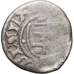 Władysław Jagiełło 1386-1434, trzeciak kropki z boku tarczy, Kraków, sygnatura mp