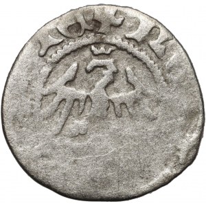 Władysław Jagiełło 1386-1434, trzeciak kropki z boku tarczy, Kraków, sygnatura mp