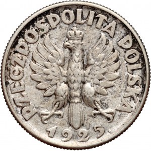 II RP, 2 złote 1925, z kropką, Londyn, Żniwiarka