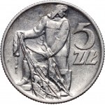 PRL, 5 złotych 1959, Rybak, słoneczko
