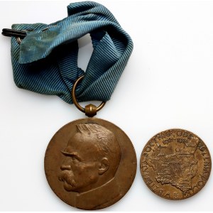 II RP, zestaw medali z 1928 roku, (2 sztuki)