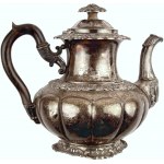 Silver tea pot, 19th century