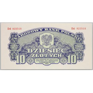 PRL, 10 złotych 1944 obowiązkowe, seria Dd, emisja pamiątkowa