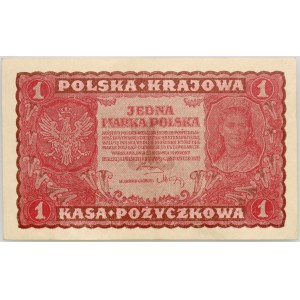 II RP, 1 marka polska 23.08.1919, I serja DO, ciekawy numer 990900