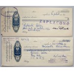 Set of bills of exchange, checks and checkbooks (4 pieces)