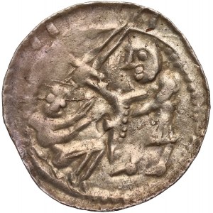 Władysław II Wygnaniec 1138-1146, denar, orzeł i zając, pierścień (kółko) przed zającem