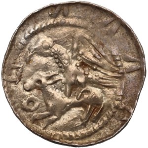 Władysław II Wygnaniec 1138-1146, denar, orzeł i zając, pierścień (kółko) przed zającem