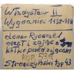 Władysław II Wygnaniec 1138-1146, denar, orzeł i zając, pierścień (kółko) przed zającem