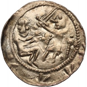 Władysław II Wygnaniec 1138-1146, denar, orzeł i zając, berło i kule