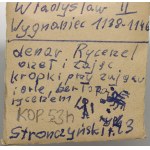 Władysław II Wygnaniec 1138-1146, denar, orzeł i zając, berło i kule