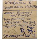 Władysław II Wygnaniec 1138-1146, denar, orzeł i zając, trzy gwiazdy za rycerzem, zającem