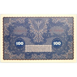 II RP, 100 marek polskich 23.08.1919, IJ serja O