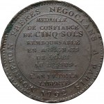 France, 5 Sols medal 1792, French Constitution
