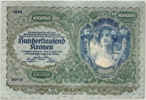Rakousko, 100000 korun 1922