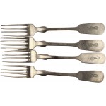 Set of silver forks, Weilandt Juwelier Stettin, (4 pieces), Germany