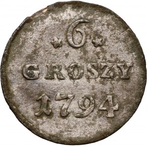Stanisław August Poniatowski, 6 groszy 1794, Warszawa