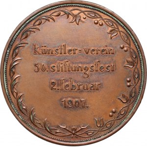 Germany, medal from 1907, 50th anniversary of the Artists Union