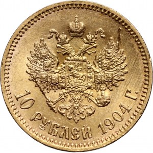 Russia, Nicholas II, 10 Roubles 1904 (АР), St. Petersburg