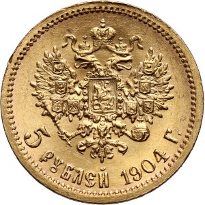 Russia, Nicholas II, 5 Roubles 1904 (АР), St. Petersburg