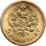 Russia, Nicholas II, 5 Roubles 1902 (АР), St. Petersburg