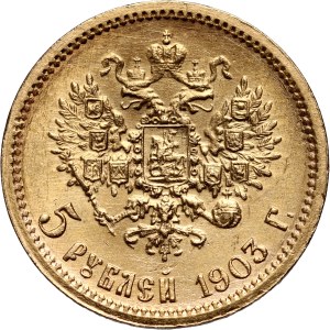 Russia, Nicholas II, 5 Roubles 1903 (АР), St. Petersburg