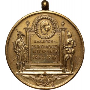 Austria, medal from 1896, 200 years of the Infantry Regiment