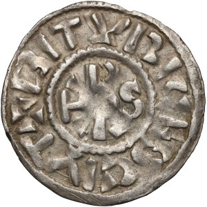 France, Germany, Carolingians, Charles the Fat 876-887, Denar, Bourges