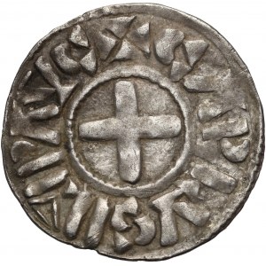 France, Germany, Carolingians, Charles the Fat 876-887, Denar, Bourges