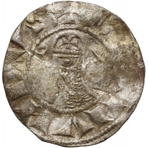 Krzyżowcy, Księstwo Antiochii, Bohemund III 1149-1163, denar, Antiochia