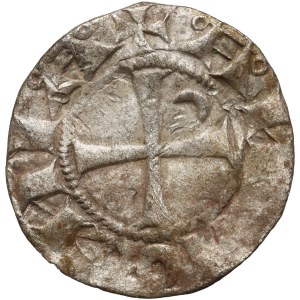 Krzyżowcy, Księstwo Antiochii, Bohemund III 1149-1163, denar, Antiochia