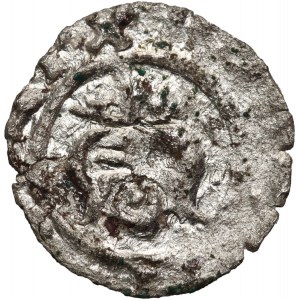 Kazimierz III Wielki 1333-1370, denar, Kraków, REX POLONIE/REX POLONIE, piękny