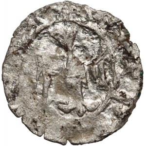 Kazimierz III Wielki 1333-1370, denar, Kraków, REX POLONIE/REX POLONIE, piękny