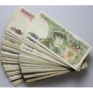 PRL, zestaw banknotów obiegowych