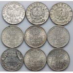 Poland / Austria / Hungary, set of coins from 1912-1936, (9 pieces)