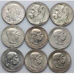 Poland / Austria / Hungary, set of coins from 1912-1936, (9 pieces)