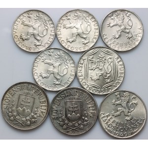 Czechoslovakia / Slovakia, set of coins from 1941-1949, (8 pieces)