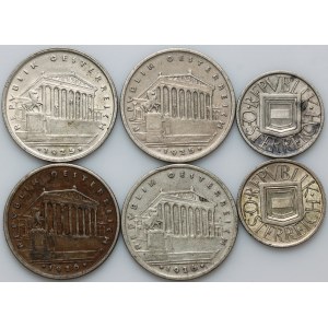 Austria, set of coins from 1925-1926, (6 pieces)