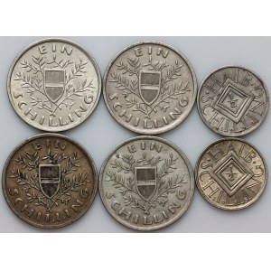 Austria, set of coins from 1925-1926, (6 pieces)