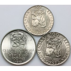 Czechoslovakia, set of coins from 1949-1978, (3 pieces)