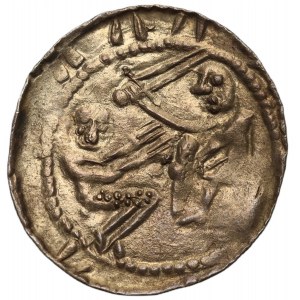 Władysław II Wygnaniec 1138-1146, denar, orzeł i zając, gwiazda nad głową orła