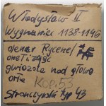 Władysław II Wygnaniec 1138-1146, denar, orzeł i zając, gwiazda nad głową orła