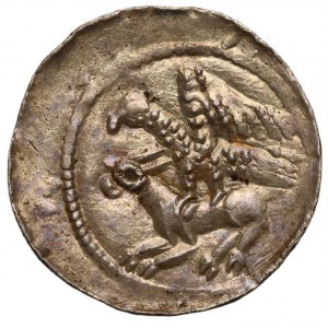 Władysław II Wygnaniec 1138-1146, denar, orzeł i zając, bez znakow
