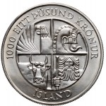 Island, lot of 2 coins from 1974